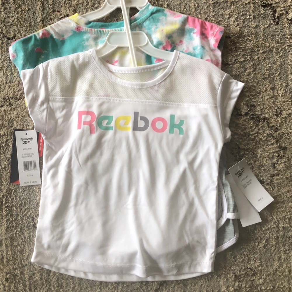 NWT 3 PIECE REEBOK SHORT SET - Picture 1 of 3